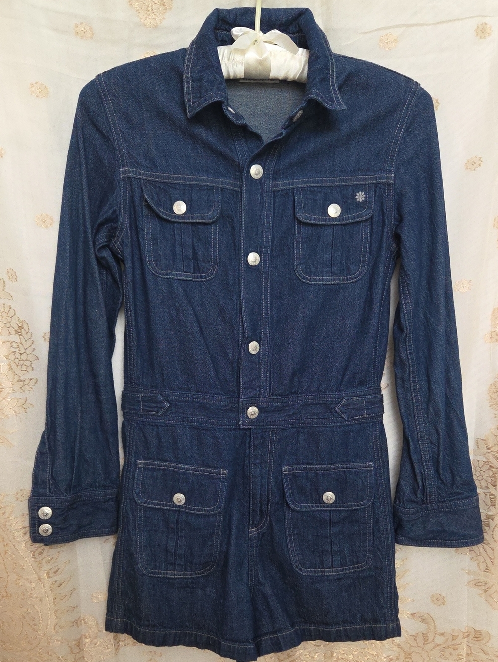 Alexa Chung for AG Denim Utility Romper - Dark Blue